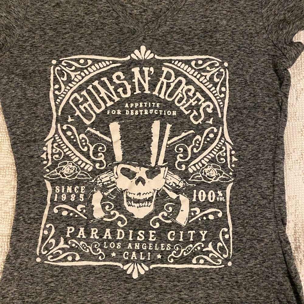 Vintage guns and roses burnout tshirt sz large women’s